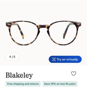 Blakeley Warby Parker blue light glasses